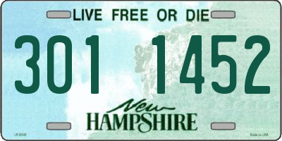 NH license plate 3011452