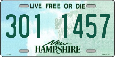 NH license plate 3011457