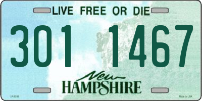 NH license plate 3011467