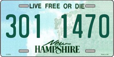 NH license plate 3011470