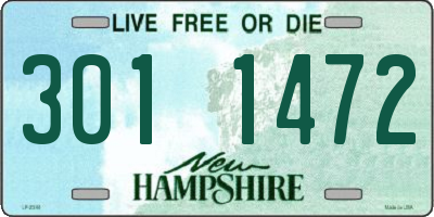 NH license plate 3011472