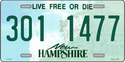 NH license plate 3011477