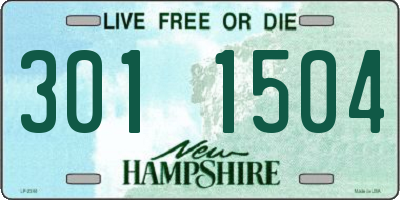 NH license plate 3011504