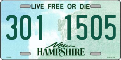 NH license plate 3011505