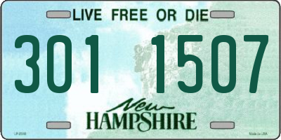 NH license plate 3011507