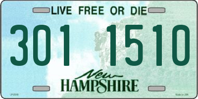 NH license plate 3011510
