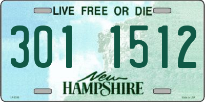 NH license plate 3011512