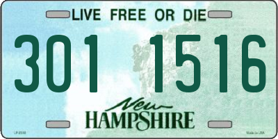 NH license plate 3011516