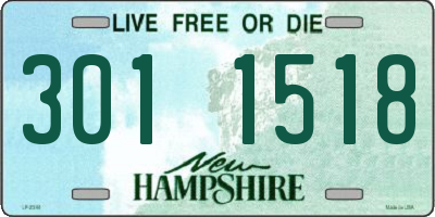 NH license plate 3011518