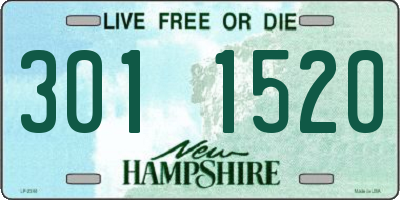NH license plate 3011520