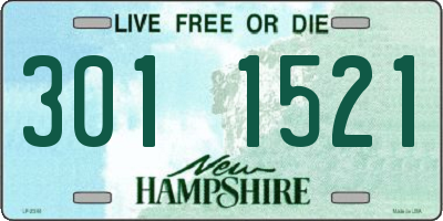 NH license plate 3011521
