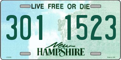 NH license plate 3011523