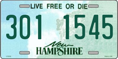 NH license plate 3011545