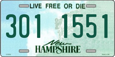 NH license plate 3011551