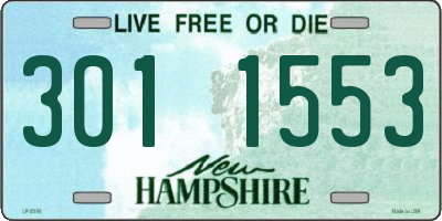 NH license plate 3011553
