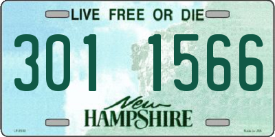 NH license plate 3011566