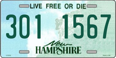 NH license plate 3011567