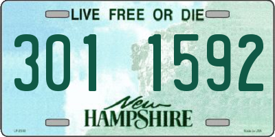 NH license plate 3011592