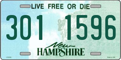 NH license plate 3011596
