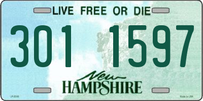 NH license plate 3011597