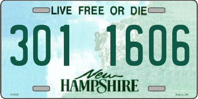 NH license plate 3011606