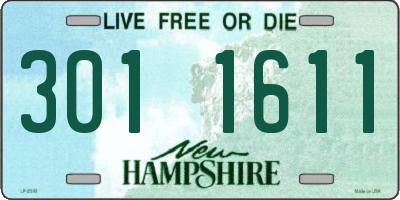 NH license plate 3011611