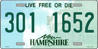 NH license plate 3011652