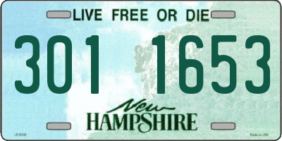 NH license plate 3011653