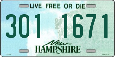 NH license plate 3011671