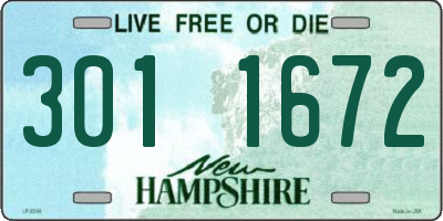 NH license plate 3011672