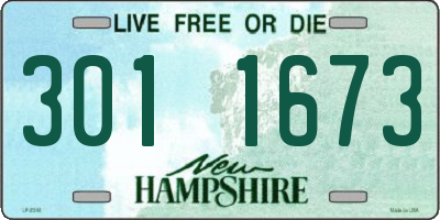 NH license plate 3011673