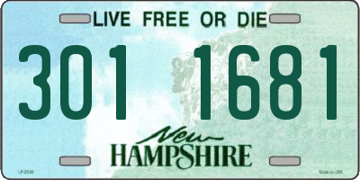 NH license plate 3011681
