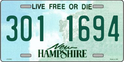 NH license plate 3011694