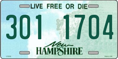 NH license plate 3011704