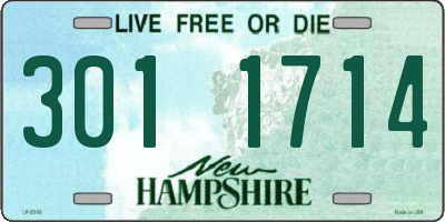 NH license plate 3011714