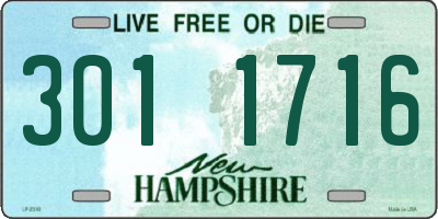 NH license plate 3011716