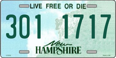 NH license plate 3011717