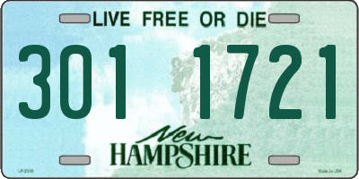 NH license plate 3011721