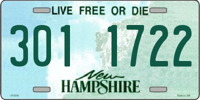 NH license plate 3011722