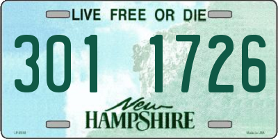 NH license plate 3011726