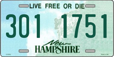 NH license plate 3011751