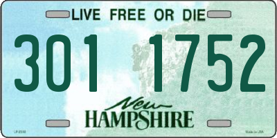 NH license plate 3011752