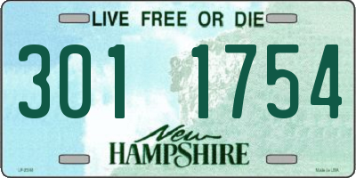 NH license plate 3011754