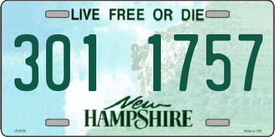 NH license plate 3011757