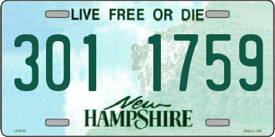 NH license plate 3011759
