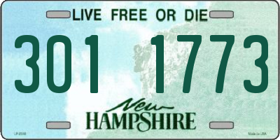 NH license plate 3011773