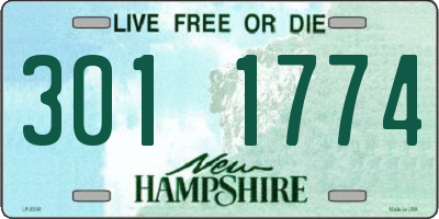 NH license plate 3011774