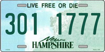 NH license plate 3011777