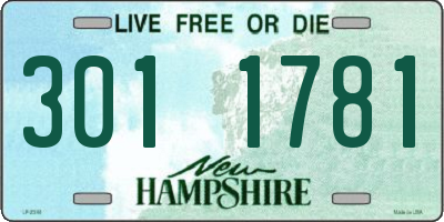 NH license plate 3011781