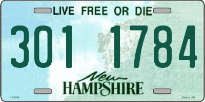 NH license plate 3011784